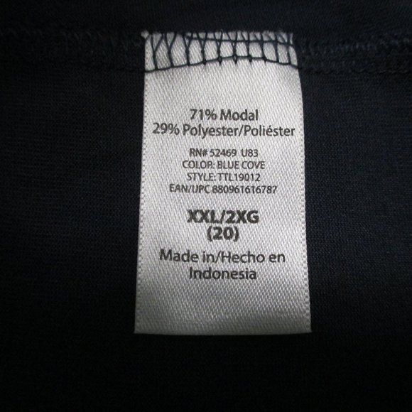 Time and Tru top blue super soft and stretchy pullover like new size XXL - Picture 3 of 5